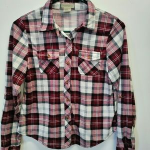 Plaid button down shirt